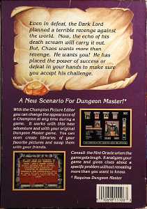 Chaos Strikes Back (Amiga) - Alternate Box Back Chaos Strikes Back (Amiga) - Alternate Box Back