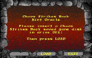 Chaos Strikes Back (Amiga) - Version U1E Hint Oracle