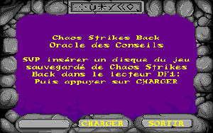 Chaos Strikes Back Hint Oracle (French)