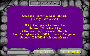 Chaos Strikes Back Hint Oracle (German)