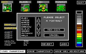 Chaos Strikes Back (Amiga) - Version U2E Champion Editor Load Portrait