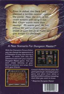 Chaos Strikes Back (Atari ST) - Box Back Chaos Strikes Back (Atari ST) - Box Back