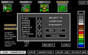 Chaos Strikes Back (Atari ST) - Champion Editor Load Portrait
