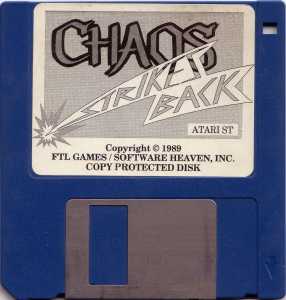 Chaos Strikes Back (Atari ST) - Game Disk Front Chaos Strikes Back (Atari ST) - Game Disk Front