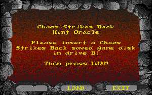 Chaos Strikes Back (Atari ST) - Hint Oracle