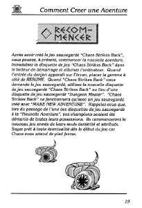 Chaos Strikes Back (France, Atari ST) - Mirrorsoft Edition Manual Page 021