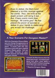 Chaos Strikes Back (Germany, Amiga) - Box Back Chaos Strikes Back (Germany, Amiga) - Box Back
