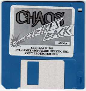Chaos Strikes Back (Germany, Amiga) - Game Disk Front Chaos Strikes Back (Germany, Amiga) - Game Disk Front