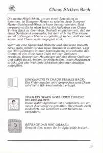 Chaos Strikes Back (Germany, Amiga) - Manual Page 017 Chaos Strikes Back (Germany, Amiga) - Manual Page 017