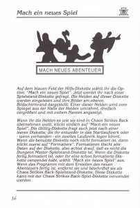 Chaos Strikes Back (Germany, Amiga) - Manual Page 018 Chaos Strikes Back (Germany, Amiga) - Manual Page 018
