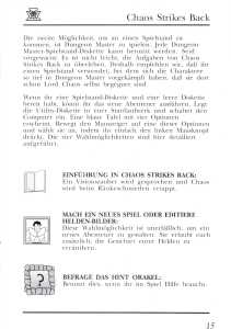 Chaos Strikes Back (Germany, Atari ST) - Psygnosis Edition Manual Page 015