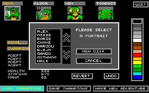 Chaos Strikes Back (Japan, FM-Towns) - Version 31E Champion Editor Load Portrait