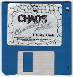 Chaos Strikes Back (United Kingdom, Amiga) - Utility Disk Front Chaos Strikes Back (United Kingdom, Amiga) - Utility Disk Front