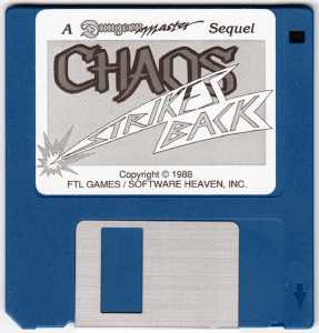 Chaos Strikes Back (United Kingdom, Atari ST) - Game Disk Front Chaos Strikes Back (United Kingdom, Atari ST) - Game Disk Front