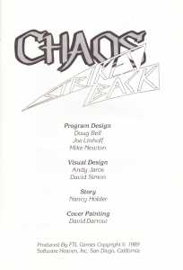 Chaos Strikes Back (United Kingdom, Atari ST) - Manual Page 003 Chaos Strikes Back (United Kingdom, Atari ST) - Manual Page 003