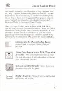 Chaos Strikes Back (United Kingdom, Atari ST) - Manual Page 017 Chaos Strikes Back (United Kingdom, Atari ST) - Manual Page 017