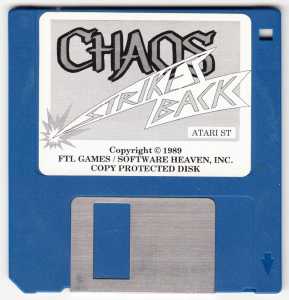 Chaos Strikes Back (United Kingdom, Atari ST) - Psygnosis Edition Game Disk Front Chaos Strikes Back (United Kingdom, Atari ST) - Psygnosis Edition Game Disk Front