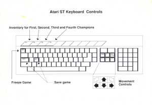 Chaos Strikes Back (United Kingdom, Atari ST) - Psygnosis Edition Keyboard Controls Front Chaos Strikes Back (United Kingdom, Atari ST) - Psygnosis Edition Keyboard Controls Front