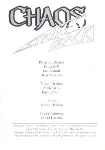 Chaos Strikes Back (United Kingdom, Atari ST) - Psygnosis Edition Manual Page 003 Chaos Strikes Back (United Kingdom, Atari ST) - Psygnosis Edition Manual Page 003