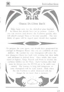 Chaos Strikes Back (United Kingdom, Atari ST) - Psygnosis Edition Manual Page 013 Chaos Strikes Back (United Kingdom, Atari ST) - Psygnosis Edition Manual Page 013
