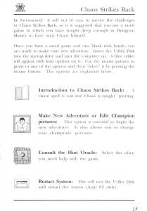 Chaos Strikes Back (United Kingdom, Atari ST) - Psygnosis Edition Manual Page 015 Chaos Strikes Back (United Kingdom, Atari ST) - Psygnosis Edition Manual Page 015