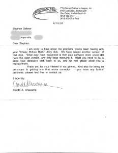Chaos Strikes Back (USA, Amiga) - FTL Letter About Faulty Utility Disk Front