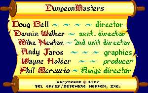Dungeon Master (Amiga) - Version 20 Credits