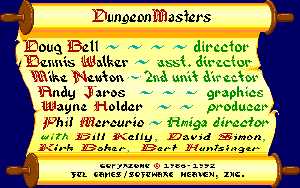 Dungeon Master (Amiga) - Version 36 Credits
