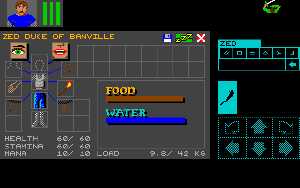 Dungeon Master (Amiga) - Version 36 Inventory