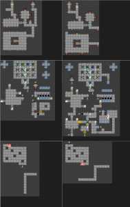 Dungeon Master (Apple IIGS/Amiga) - Kid Dungeon Map Comparison