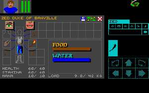 Dungeon Master (Atari ST) - Inventory
