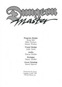 Dungeon Master (Europe, PC) - Manual Page 005