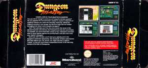 Dungeon Master (Europe, Super NES) - Box Back Left Right