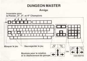 Dungeon Master (France, Amiga) - Mirrorsoft First Edition Keyboard Controls Front Dungeon Master (France, Amiga) - Mirrorsoft First Edition Keyboard Controls Front