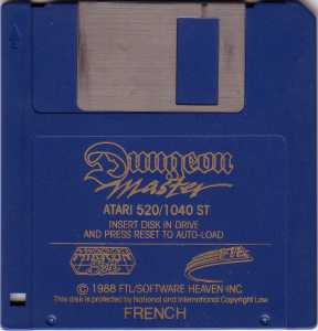 Dungeon Master (France, Atari ST) - Disk Front Dungeon Master (France, Atari ST) - Disk Front