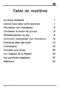 Dungeon Master (France, Atari ST) - Mirrorsoft Edition Manual Page 005 Dungeon Master (France, Atari ST) - Mirrorsoft Edition Manual Page 005