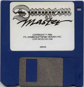 Dungeon Master (Germany, Amiga) - Mirrorsoft First Edition Disk Front Dungeon Master (Germany, Amiga) - Mirrorsoft First Edition Disk Front