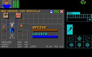 Dungeon Master (Germany, Amiga) - Version 20 Inventory