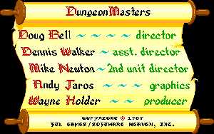 Dungeon Master (Japan, FM-Towns) - Version 20E Credits