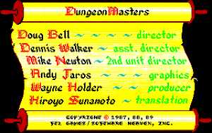 Dungeon Master (Japan, PC-9801) - 8-bit Credits