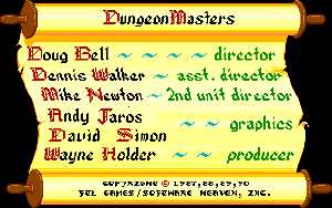 Dungeon Master (PC) - VGA Credits