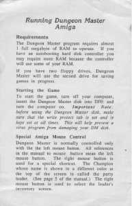 Dungeon Master (USA, Amiga) - Running Note Front Dungeon Master (USA, Amiga) - Running Note Front