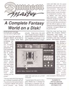 Dungeon Master (USA, Atari ST) - Early Box FTL News Vol 1 No 5 Page 002