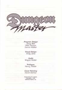Dungeon Master (USA, PC) - Manual Page 003 Dungeon Master (USA, PC) - Manual Page 003