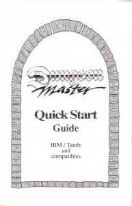 Dungeon Master (USA, PC) - Quick Start Guide Page 001