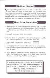 Dungeon Master (USA, PC) - Quick Start Guide Page 002