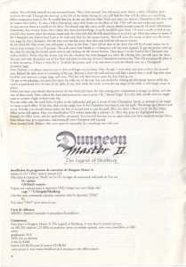 Dungeon Master II (Europe, PC) - Blackmarket Reference Card Page 002 Dungeon Master II (Europe, PC) - Blackmarket Reference Card Page 002