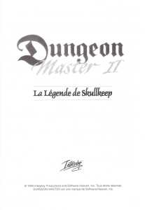 Dungeon Master II (France, Macintosh) - Manual Page 003