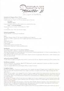 Dungeon Master II (France, PC) - Blackmarket With Manual Reference Card Page 007 Dungeon Master II (France, PC) - Blackmarket With Manual Reference Card Page 007