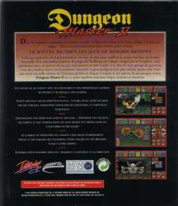 Dungeon Master II (France, PC) - Floppy Disk Edition Box Back Dungeon Master II (France, PC) - Floppy Disk Edition Box Back